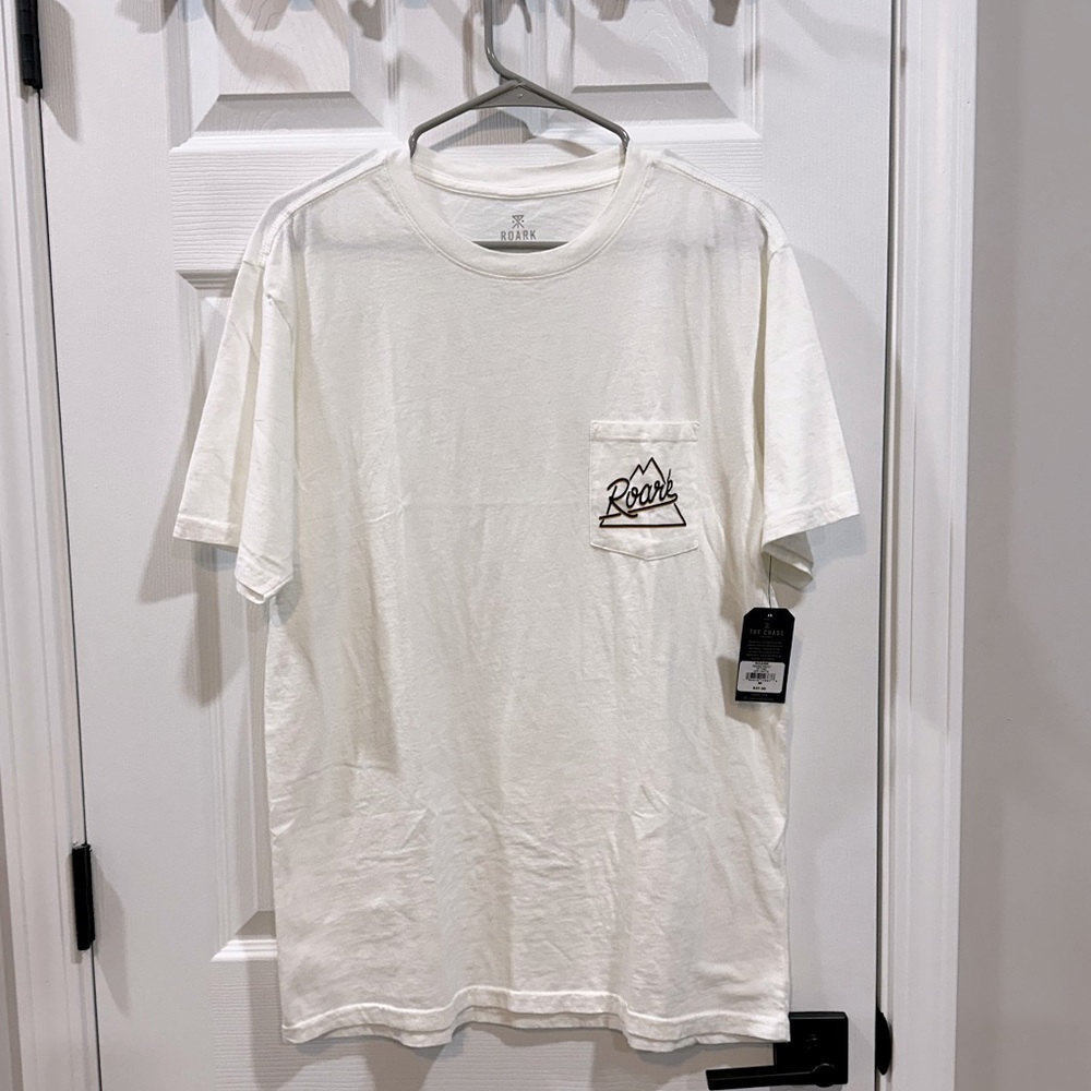 NEW Roark Peaking Pocket Tee NWT Off White Mens Medium
